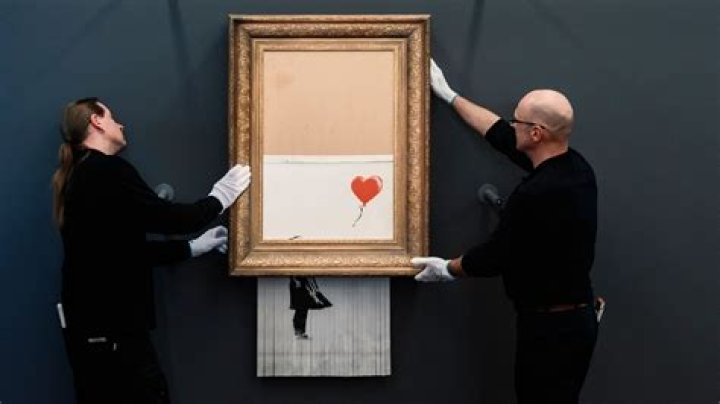 Banksy Destroyed One Of His Paintings The Moment After It Sold For $1.4 Million - In The Most Hilarious Way Possible