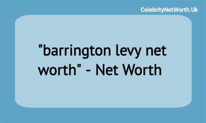 Barrington Levy Net Worth | Celebrity Net Worth