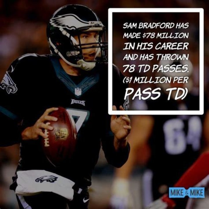 Sam Bradford Has Made More Than A Million Dollars For Every Touchdown He's Thrown In The NFL